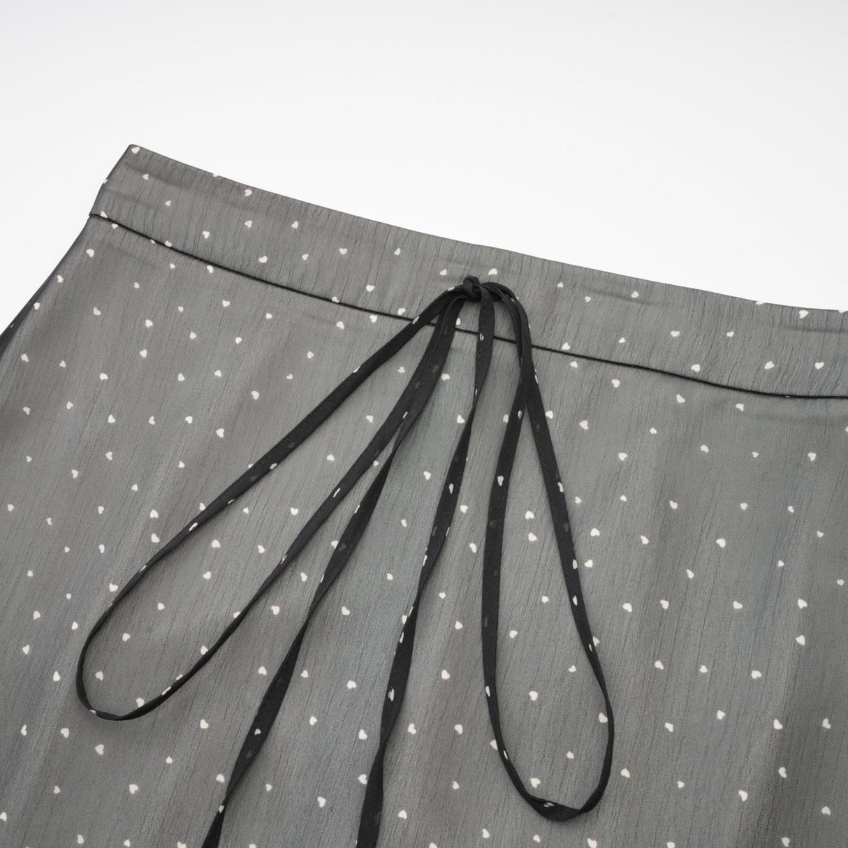 Penelope Skirt Tie Waisted Polka Dot Print & Color Blocked Midi