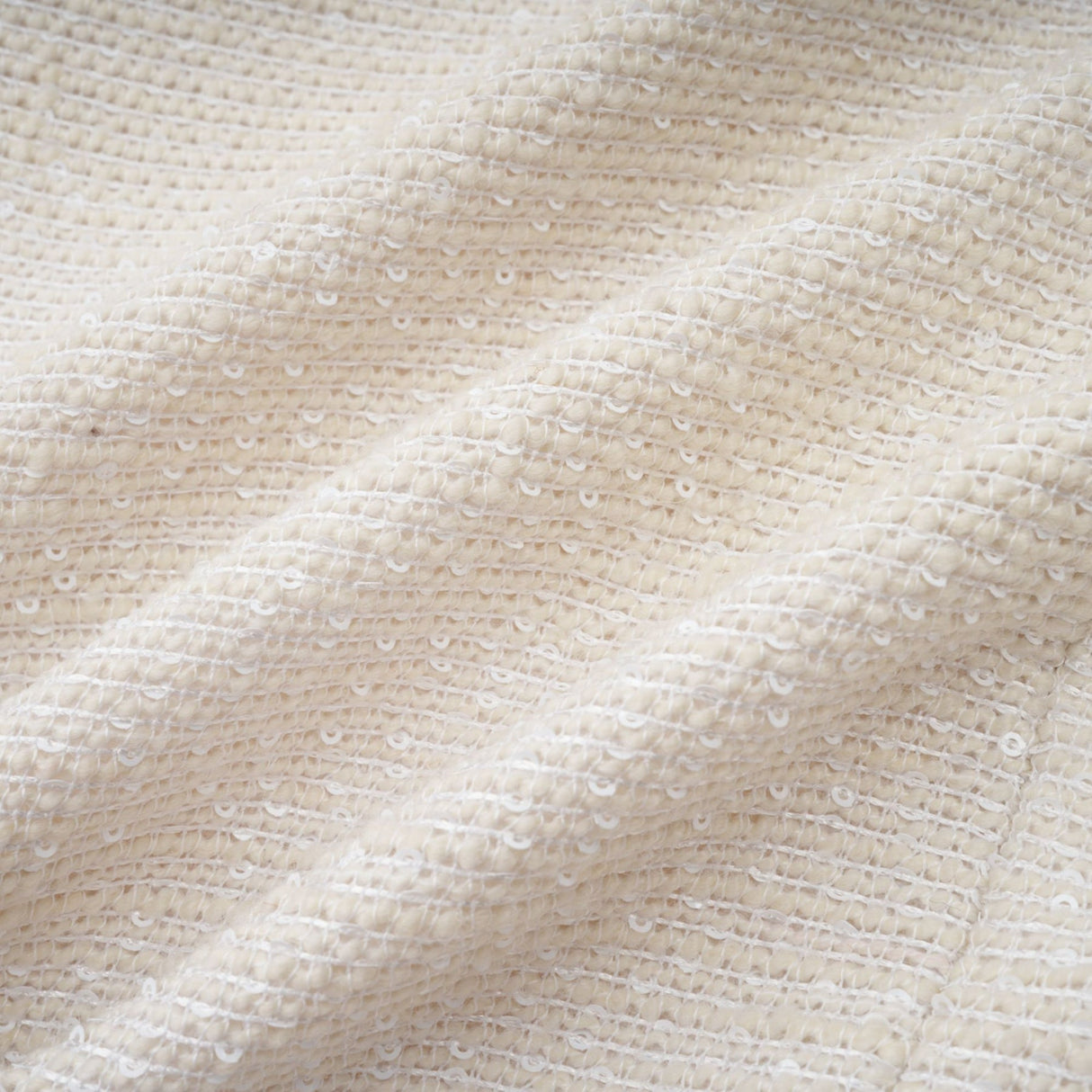 Perla Mini Dress White Tweed Bead Embellished Silhouette