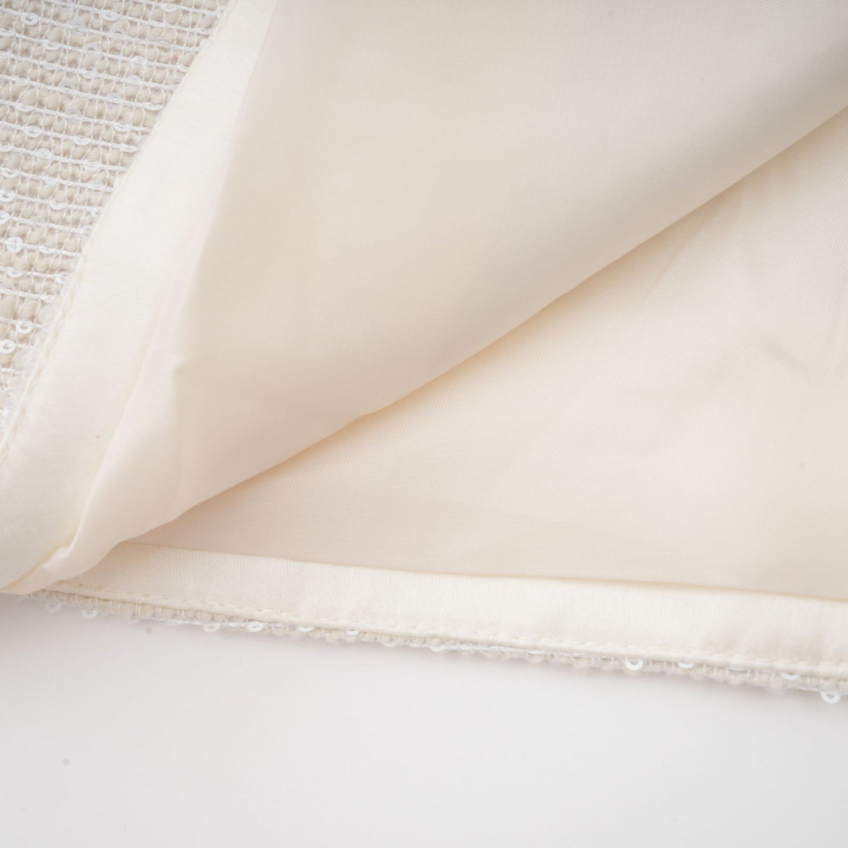 Perla Mini Dress White Tweed Bead Embellished Silhouette