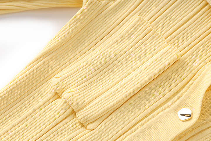 Piera Maxi Dress - Flattering Fit - Retro Collared Design - Lightweight Ribbed Knit - Versatile Styling - Trendy Flared Sleeve