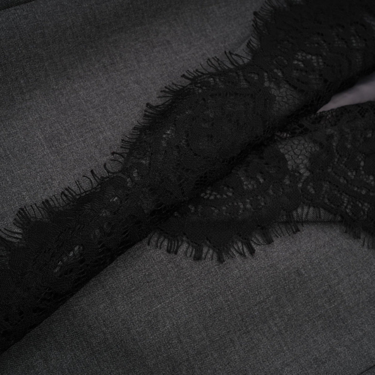 Presley Blazer Grey Lace Panel Chest Pocket Buttoned & Notched