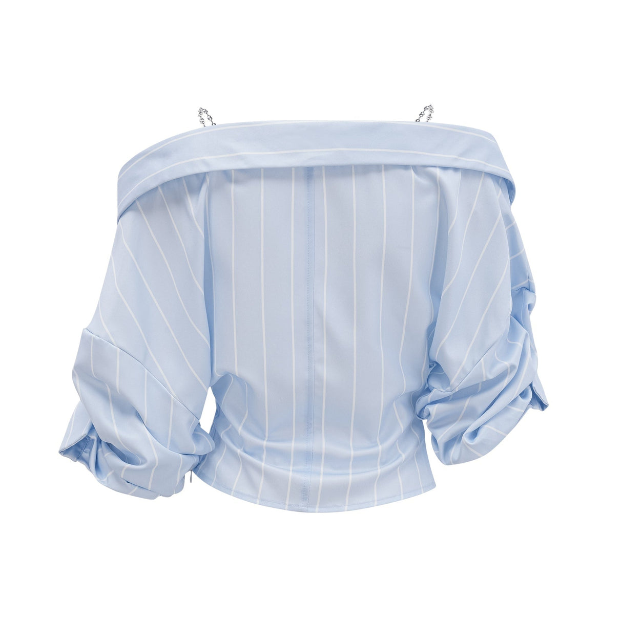 Rachel Blouse Blue Stripe Off Shoulder Style
