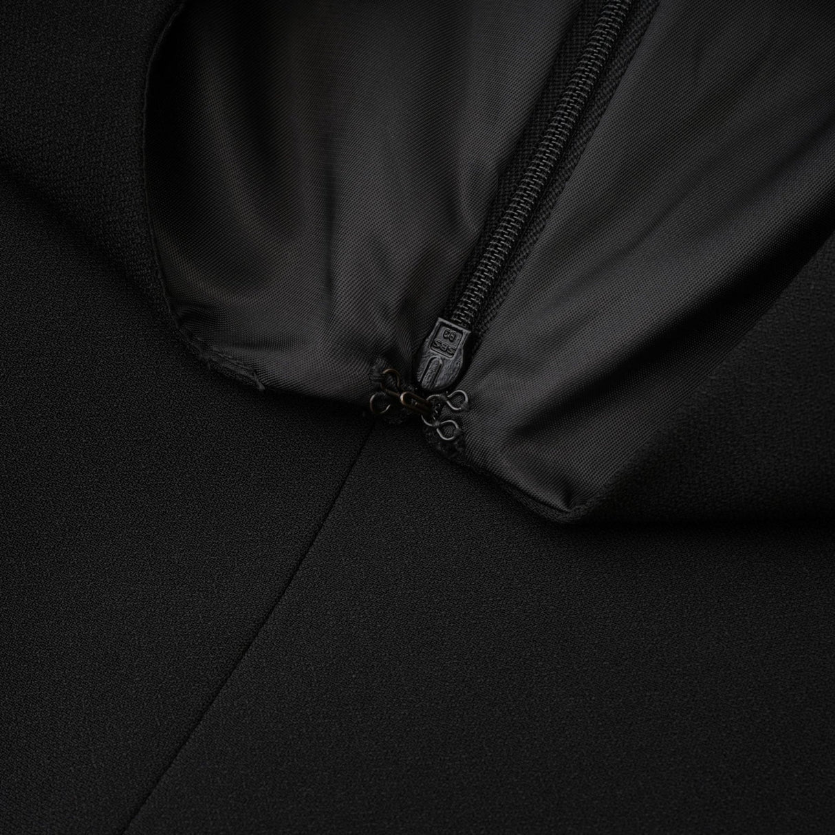 Raegan Mini Dress Black Shoulder Pad Buckle Detailing