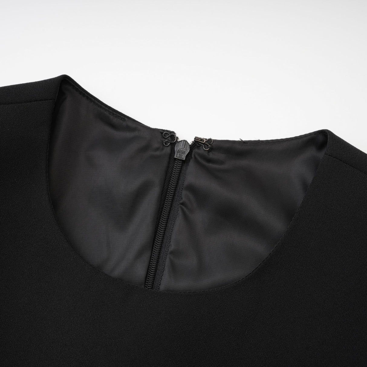 Raegan Mini Dress Black Shoulder Pad Buckle Detailing