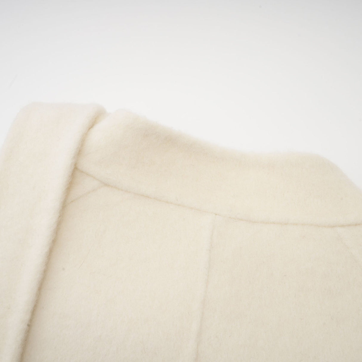 Raffaela Coat White Wool Fur Bowknot & Faux Fur