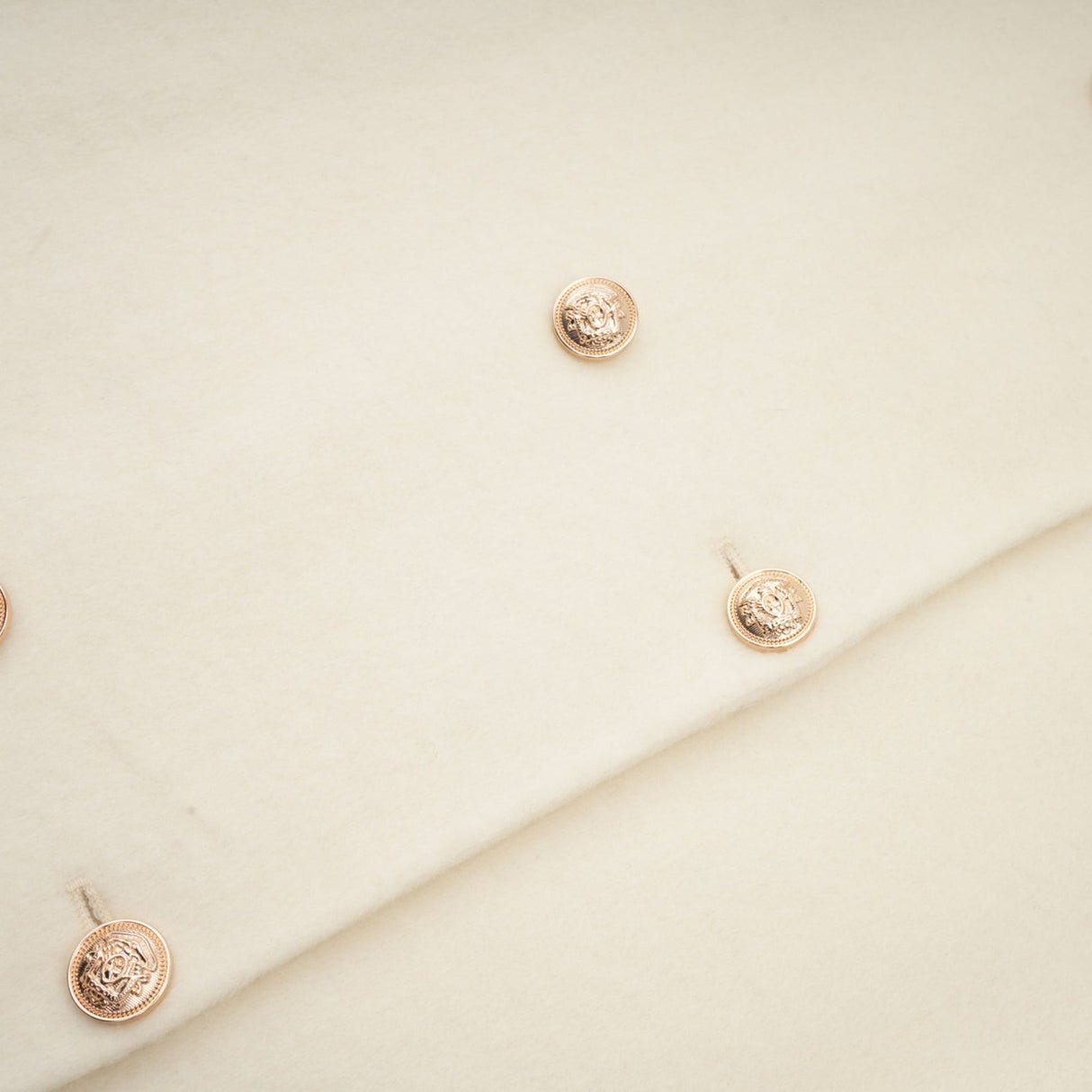 Raffaela Coat White Wool Fur Bowknot & Faux Fur