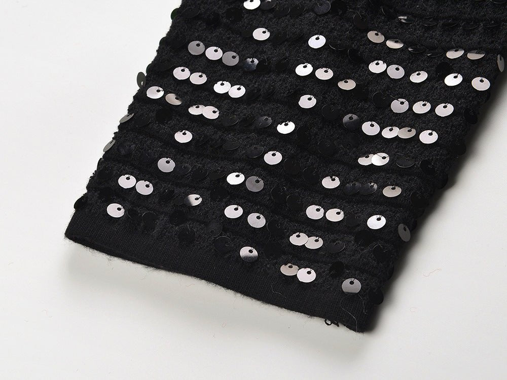 Raffaelina Blazer - Cropped Silhouette - Sequined Design - Tailored Fit - Bejeweled Buttons - Versatile Styling