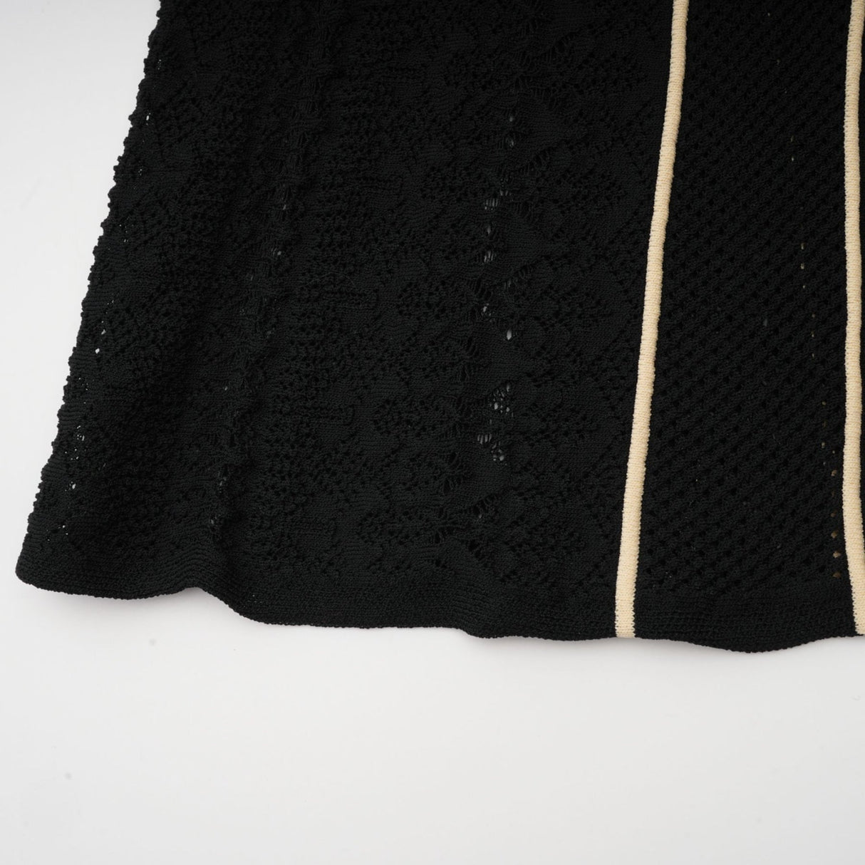 Raffaelina Maxi Dress in Black & White with Vertical Stripes - Netted Design