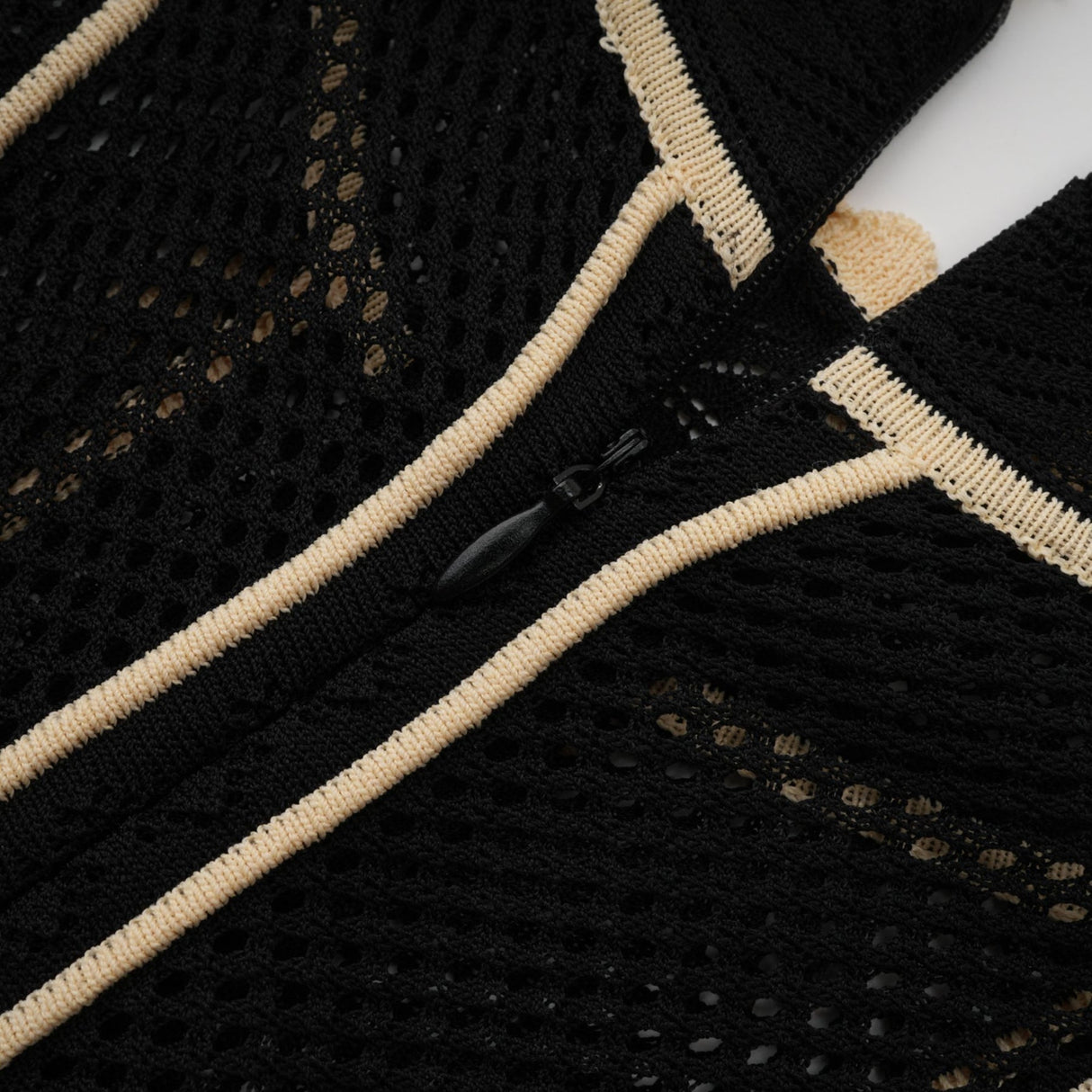 Raffaelina Maxi Dress in Black & White with Vertical Stripes - Netted Design