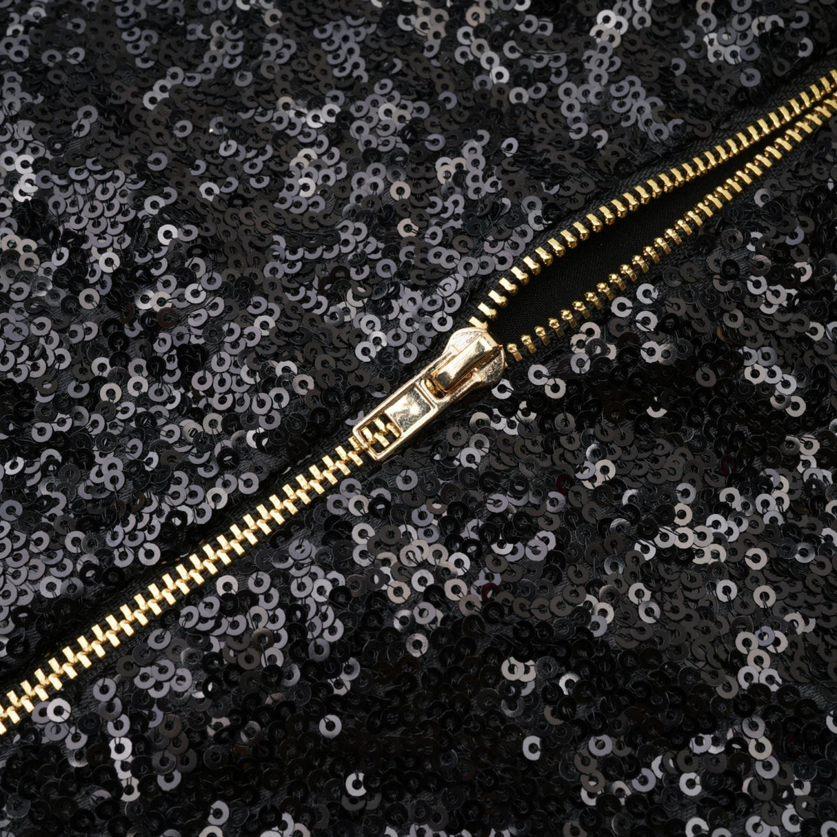 Raffaella Mini Dress Black Sequin Off Shoulder Panel