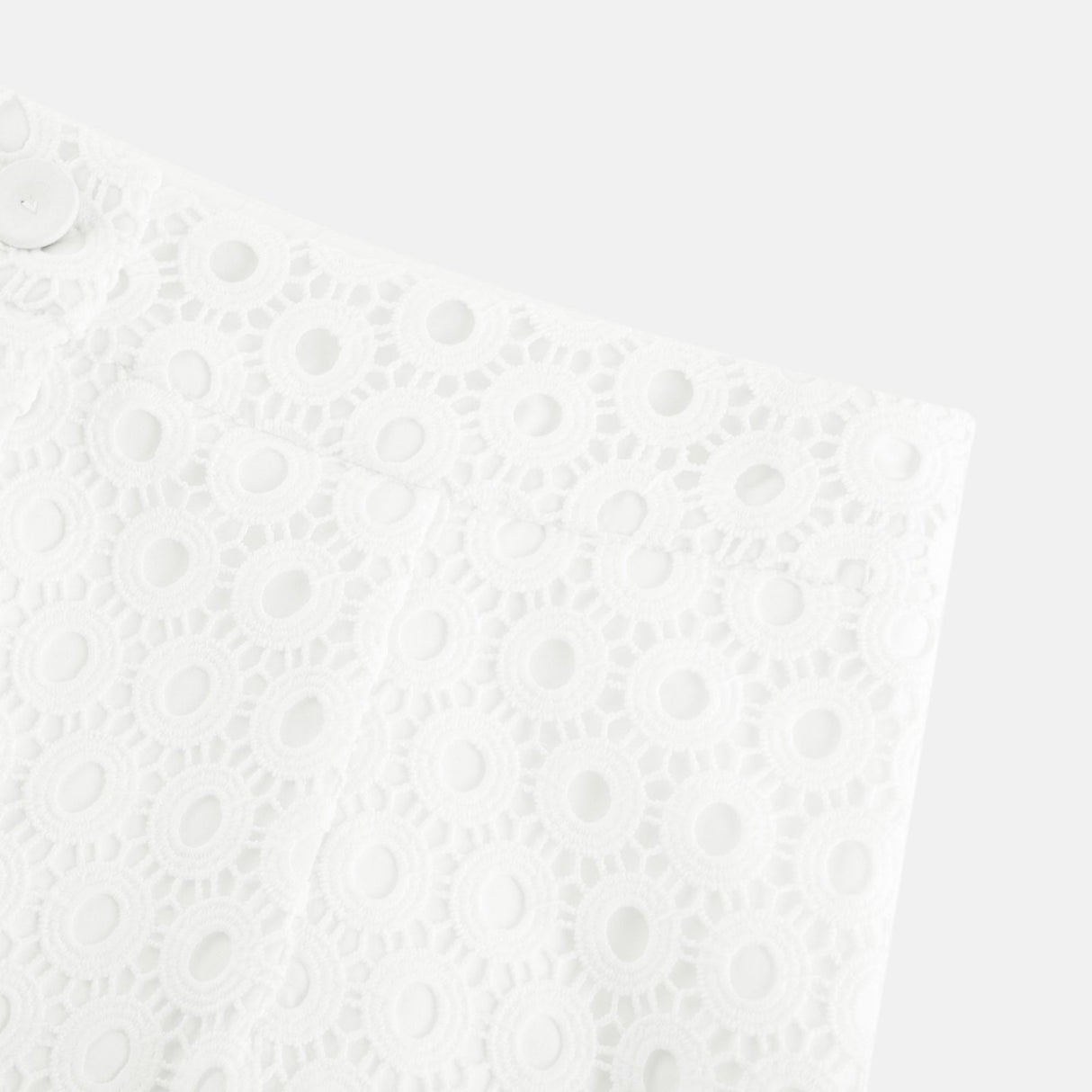 Rebecca Blouse & Shorts White Faux Flower Crystal Set