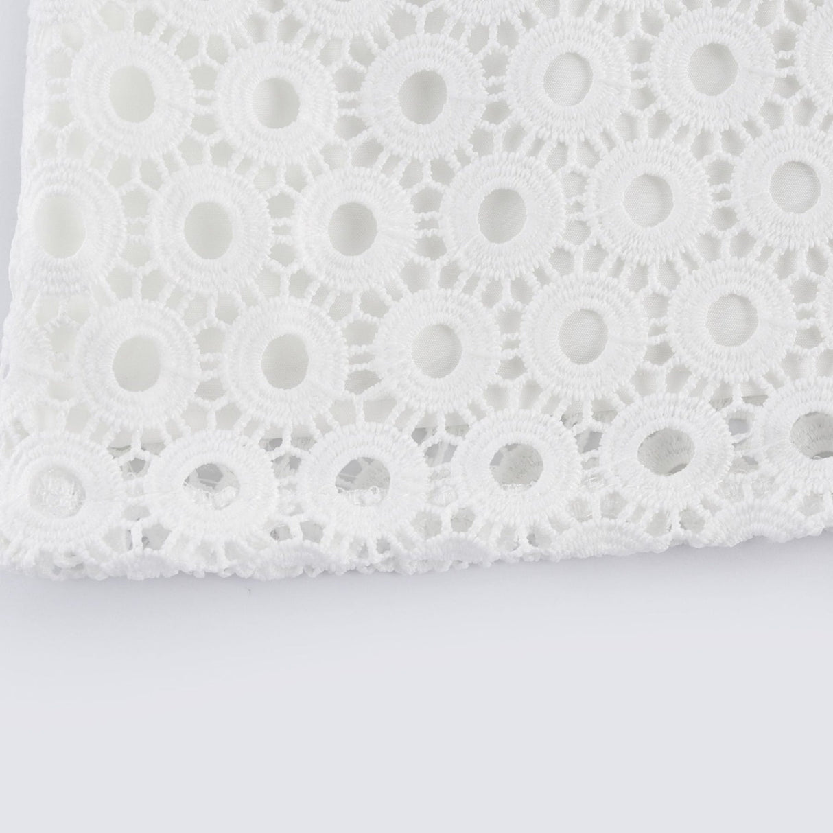 Rebecca Blouse & Shorts White Faux Flower Crystal Set