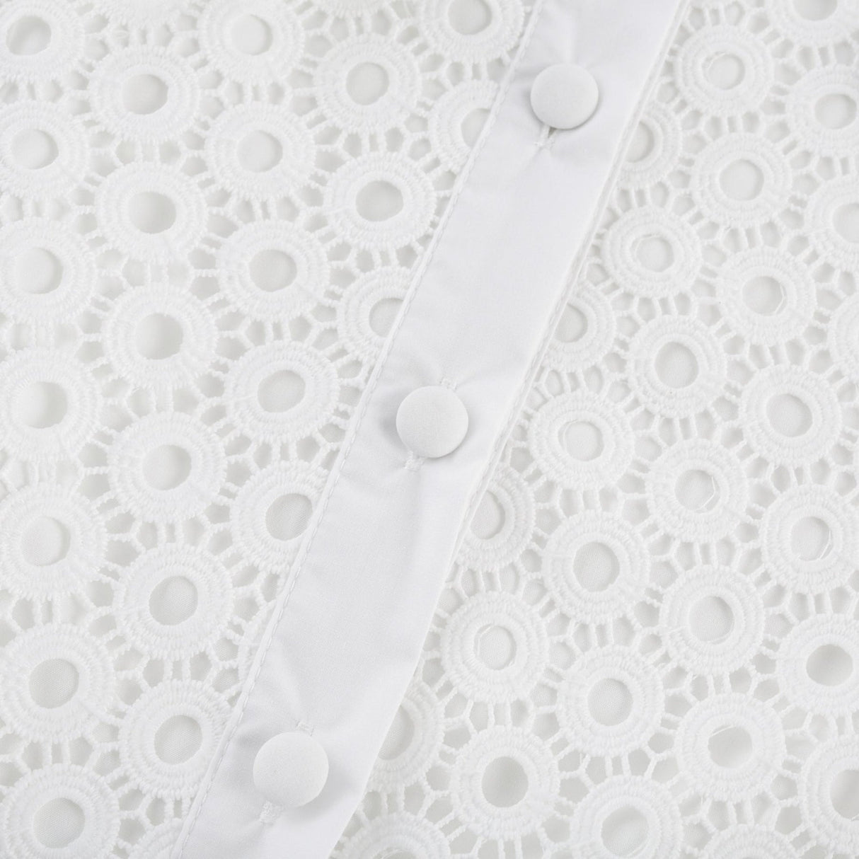 Rebecca Blouse & Shorts White Faux Flower Crystal Set