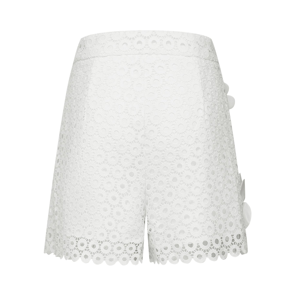 Rebecca Blouse & Shorts White Faux Flower Crystal Set