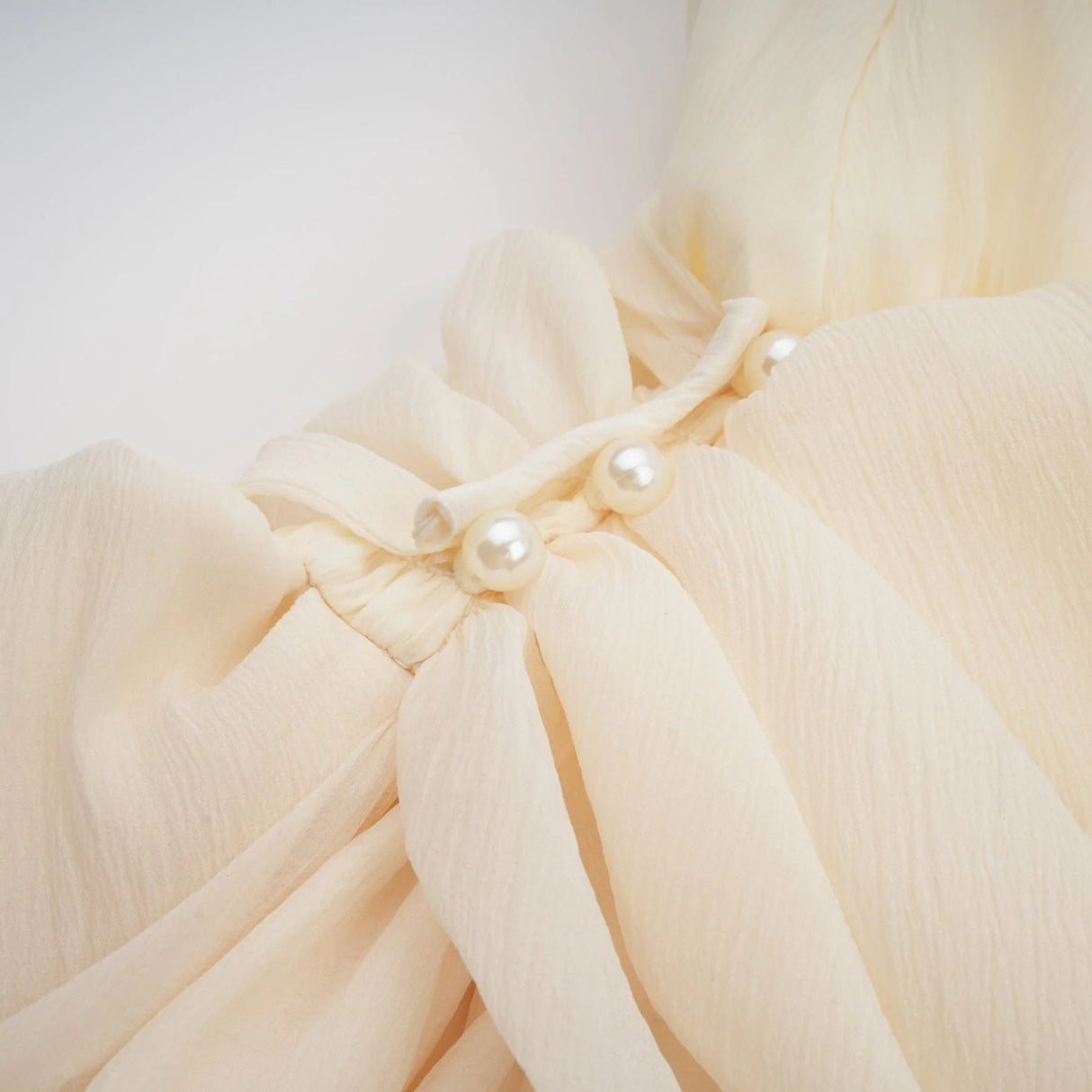 Rebecca Mini Dress White Halter - neck Faux - Pearl Tiered Open - Back