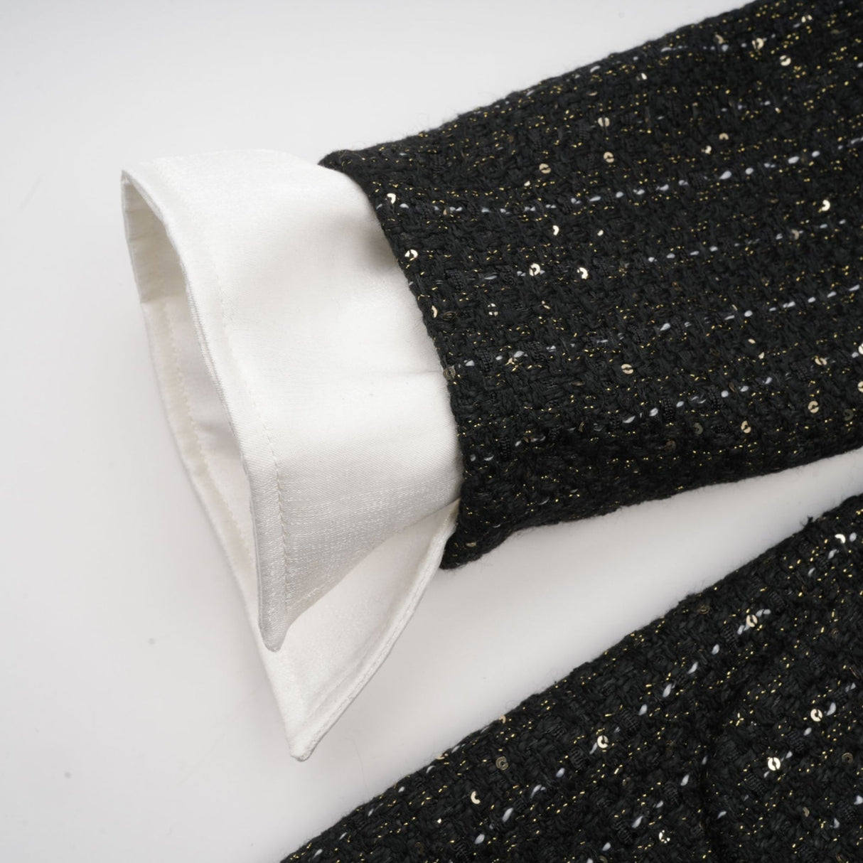 Rebecca Sequin Mini Dress Black Tweed & Sequin