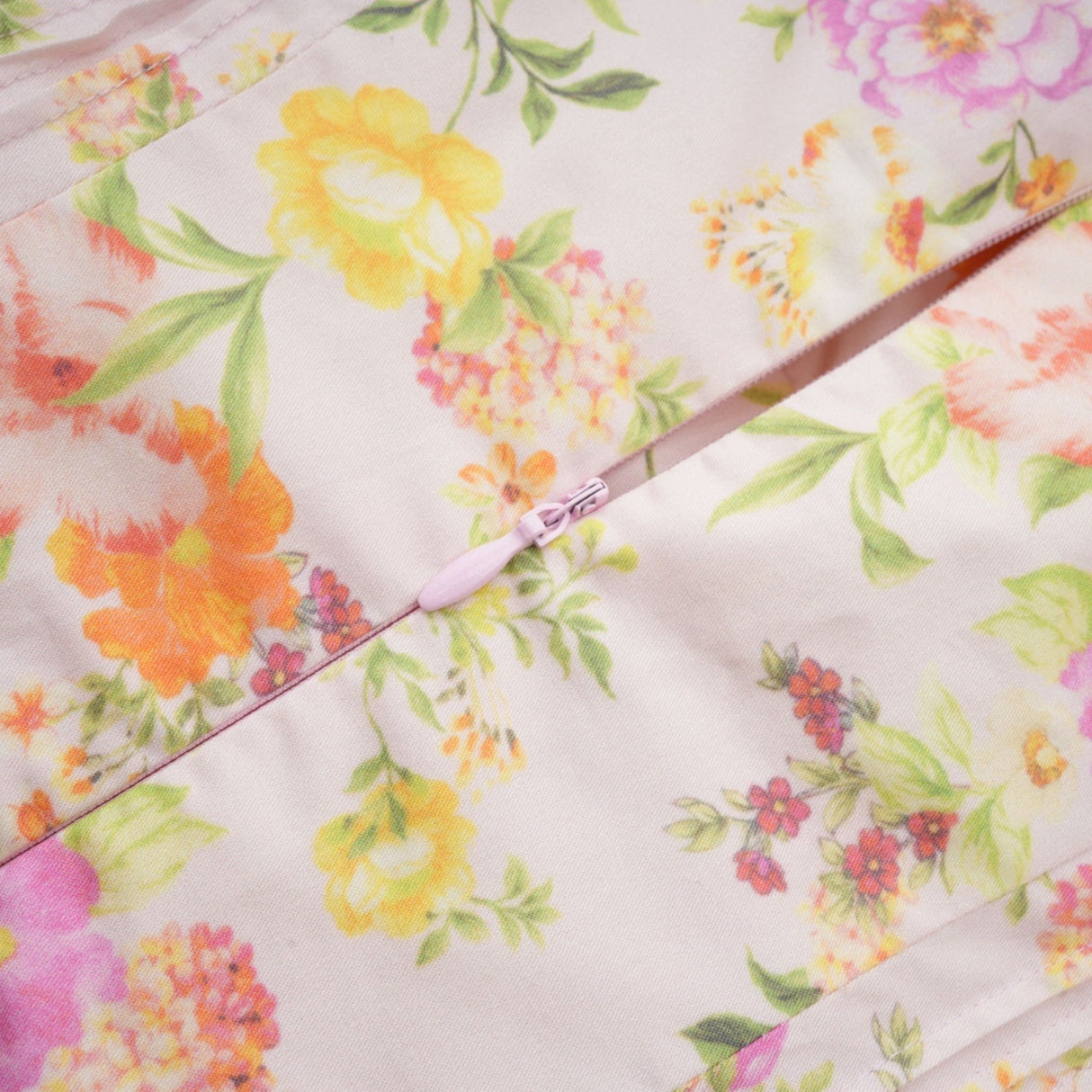 Remi Floral Midi Dress Pink Halterneck with Pleated Bustier & Corset Style