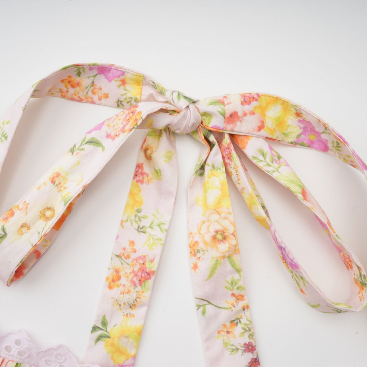 Remi Floral Midi Dress Pink Halterneck with Pleated Bustier & Corset Style