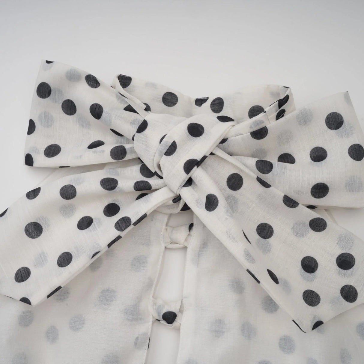 Renata Midi Dress White & Black Polka - Dot Bow Cut - Out