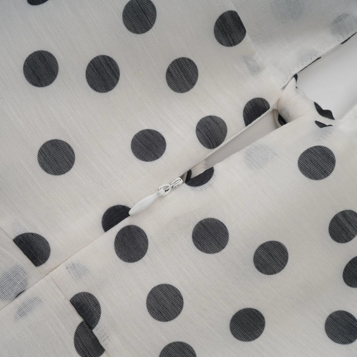 Renata Midi Dress White & Black Polka - Dot Bow Cut - Out