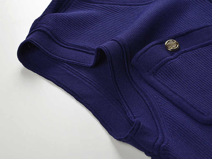 Rhea Dress - Fitted Silhouette With Pleats - Button - Up Front With Pockets - Tailored Comfort - Versatile Layering Piece