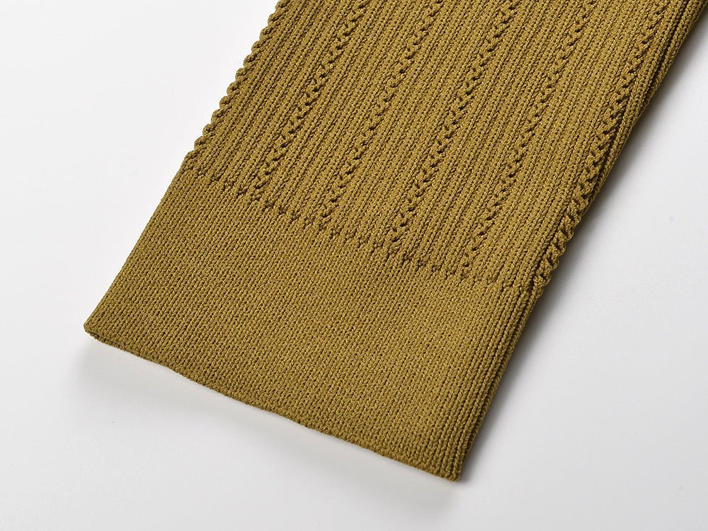 Rina Cardigan - Fitted Silhouette - Ribbed Texture - Classic Button - Up - Gold Button Embellishments - Versatile Styling