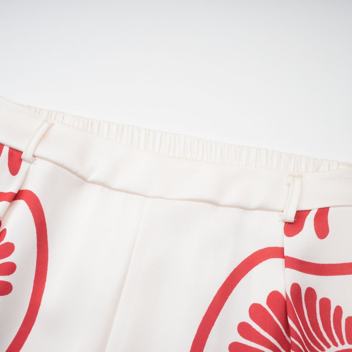 Rinata Shirt & Trousers White Multicolor Graphic Print Set