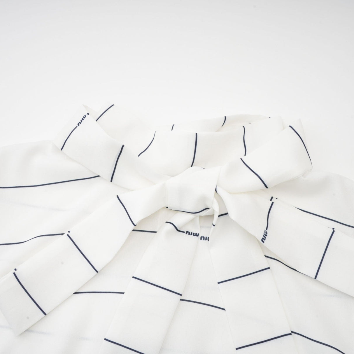 Rinata Top & Skirt Striped White Matching Set