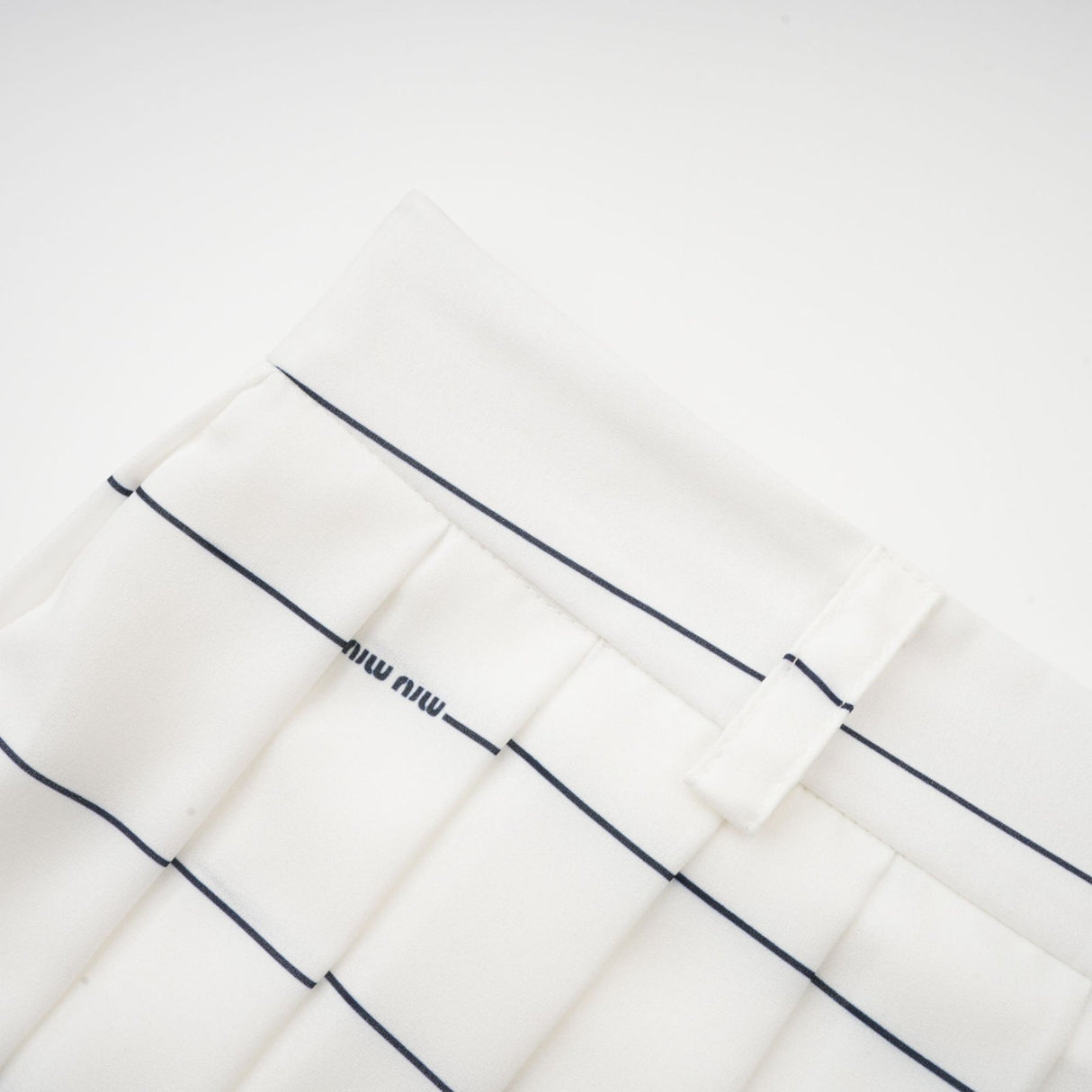 Rinata Top & Skirt Striped White Matching Set