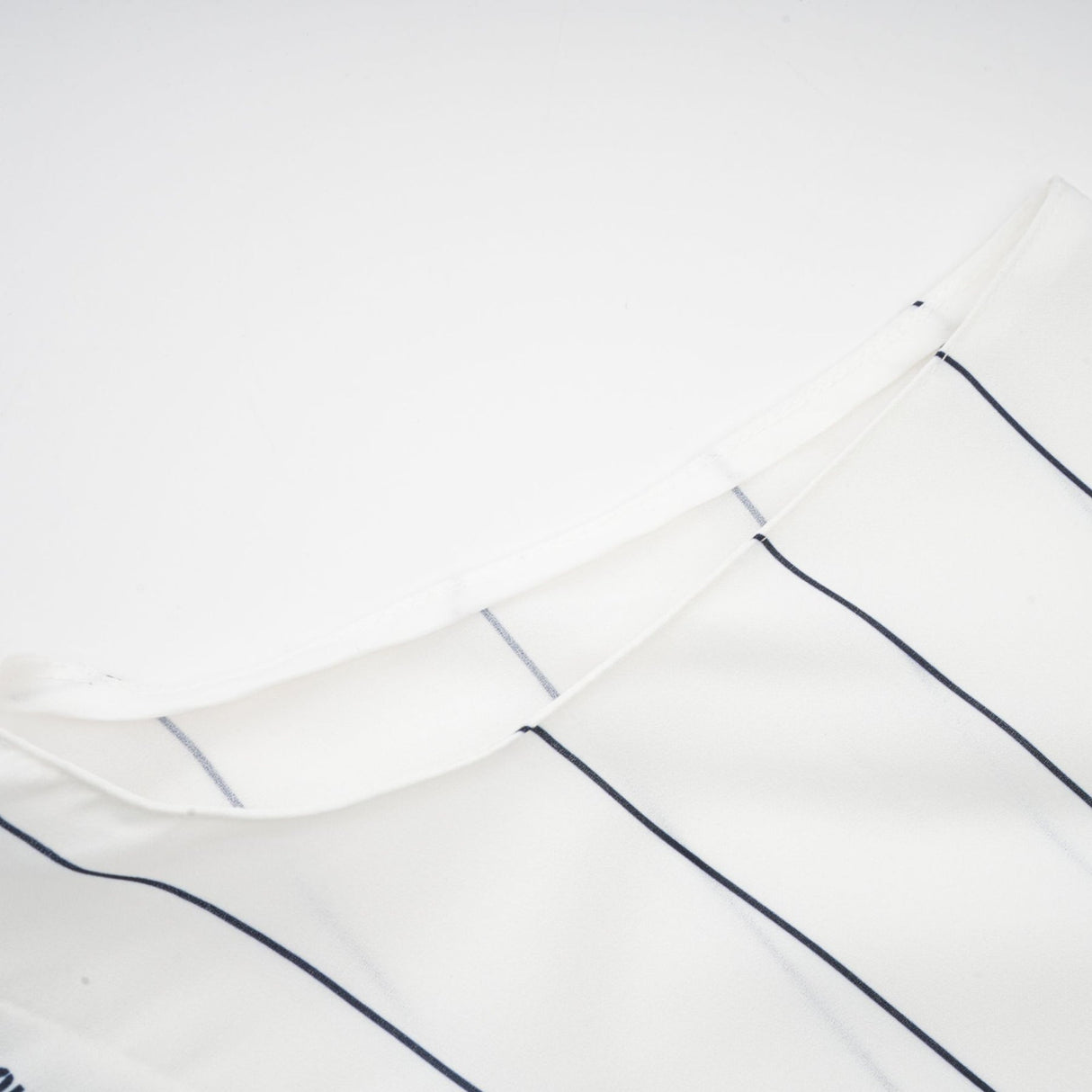 Rinata Top & Skirt Striped White Matching Set