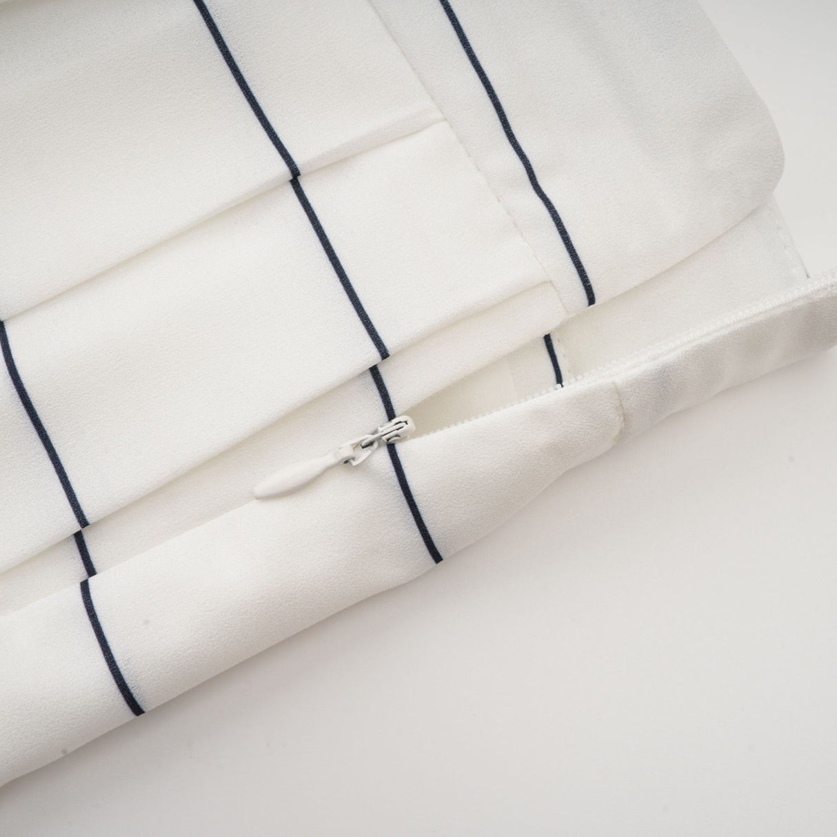 Rinata Top & Skirt Striped White Matching Set