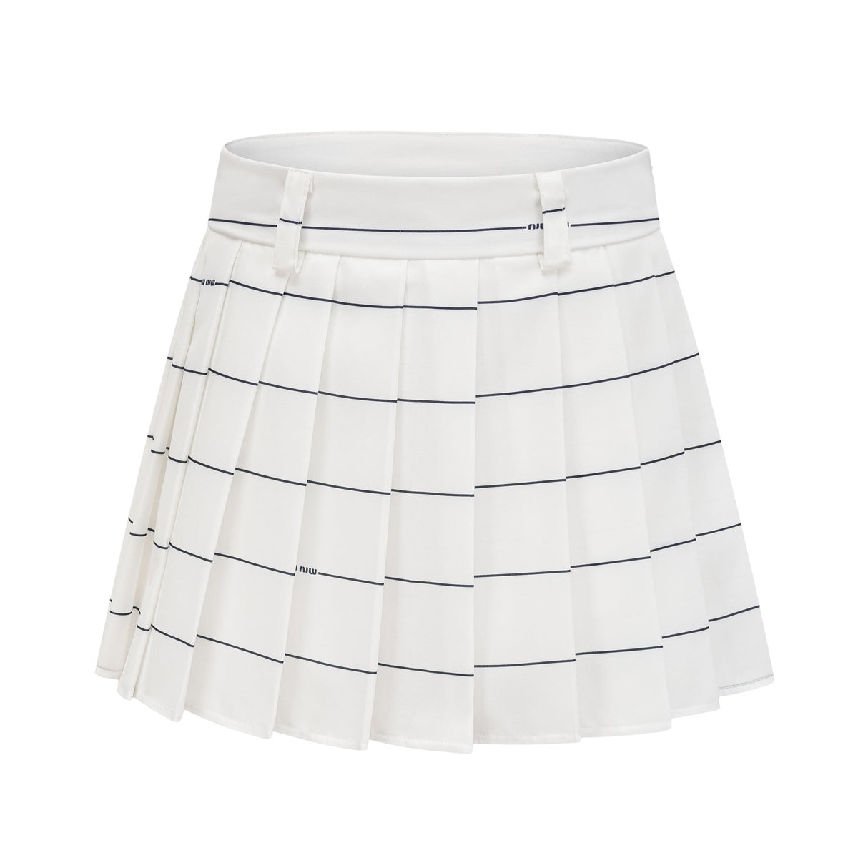 Rinata Top & Skirt Striped White Matching Set