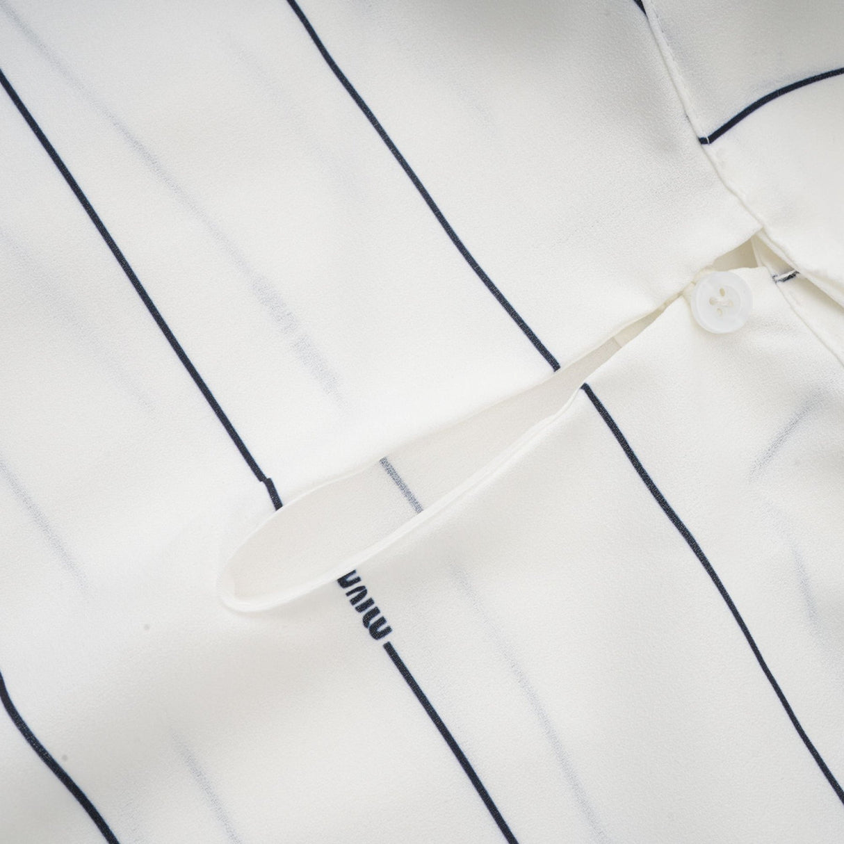 Rinata Top & Skirt Striped White Matching Set