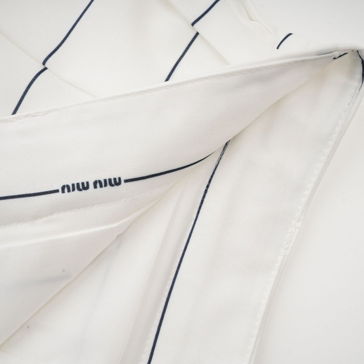 Rinata Top & Skirt Striped White Matching Set