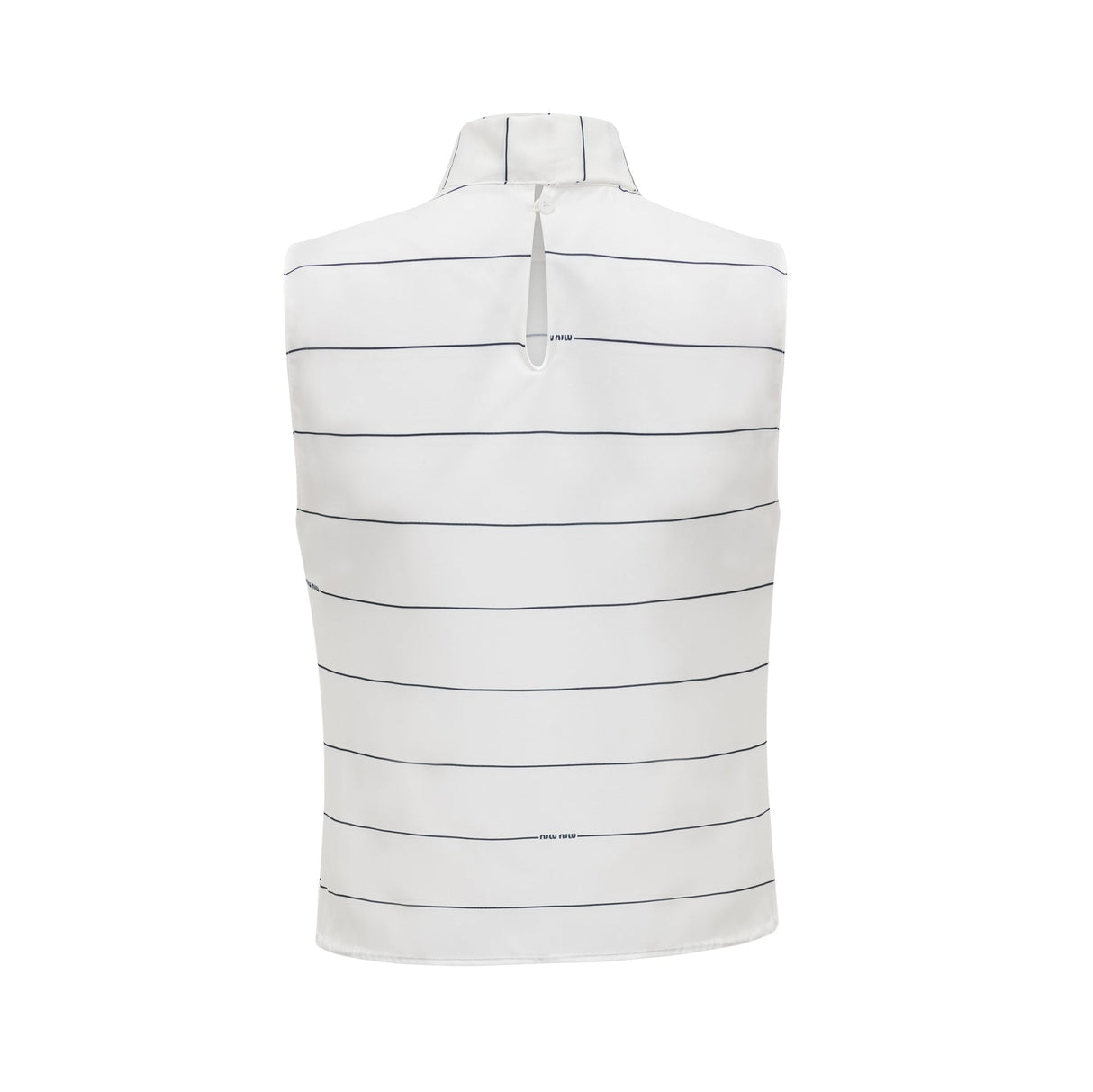 Rinata Top & Skirt Striped White Matching Set