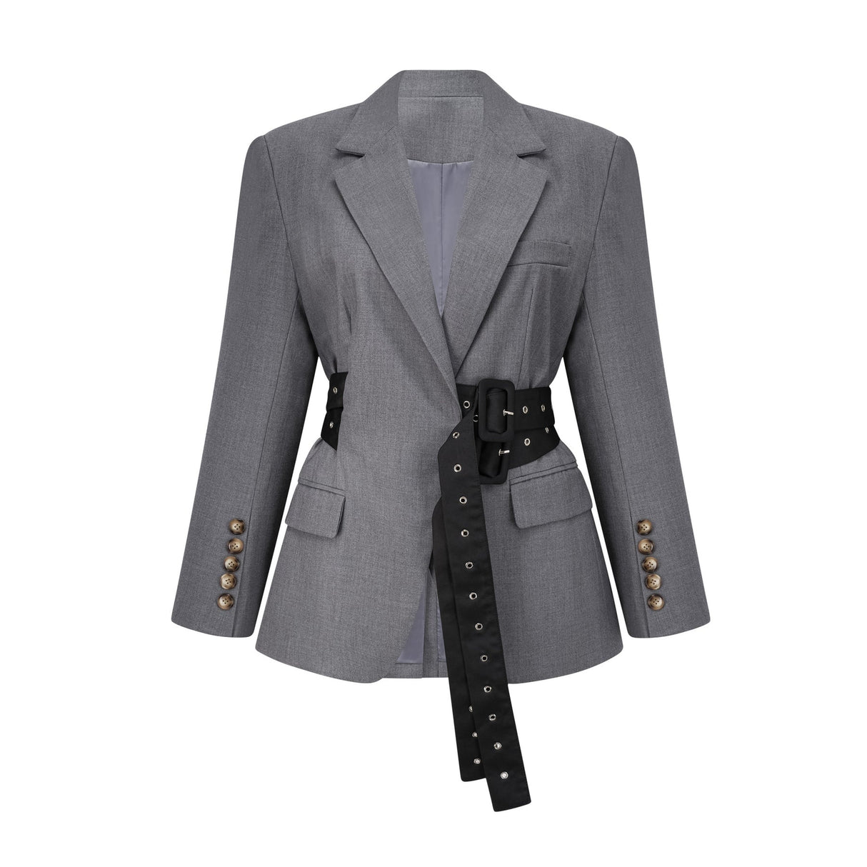 Rita Blazer with Belted Waist & Side Pockets