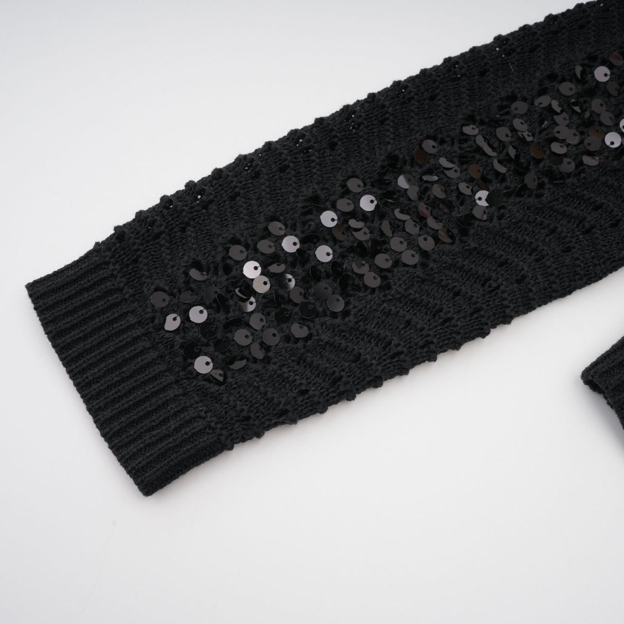 Rita Cardigan & Skirt Black Sequin Crochet Matching Set