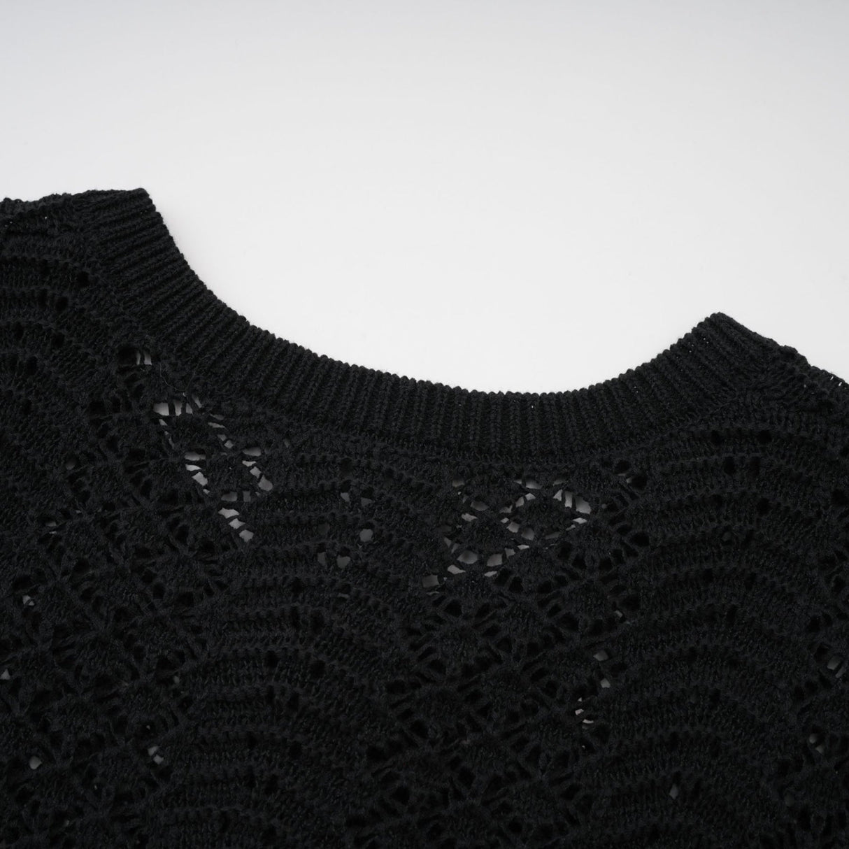 Rita Cardigan & Skirt Black Sequin Crochet Matching Set