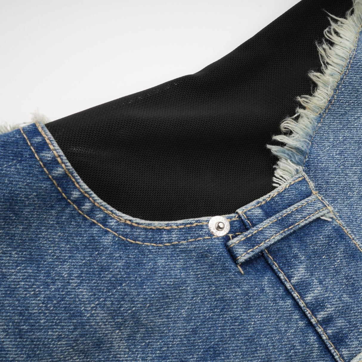 Rita Denim Patchwork Sleeveless Dress