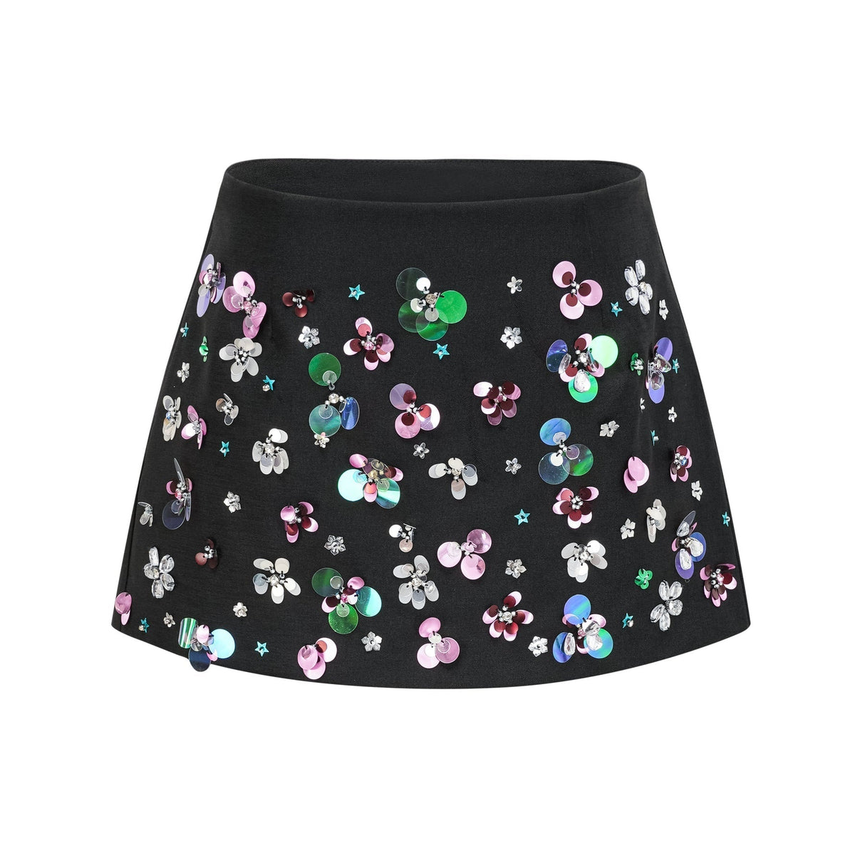 Rita Shorts with Floral & Crystal Embellishments