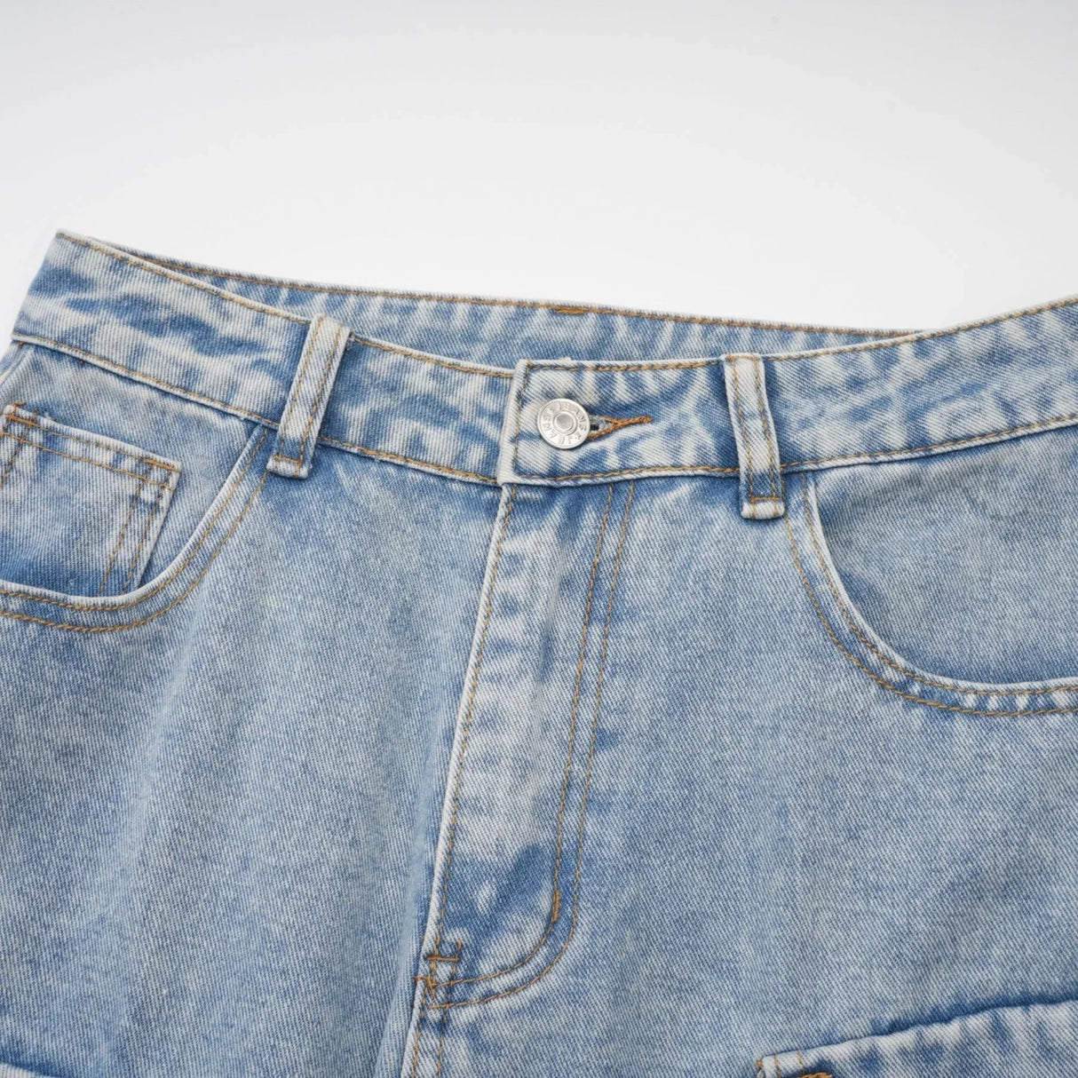 Roberta Trousers Blue High - Waisted Cargo & Wide - Leg Silhouette