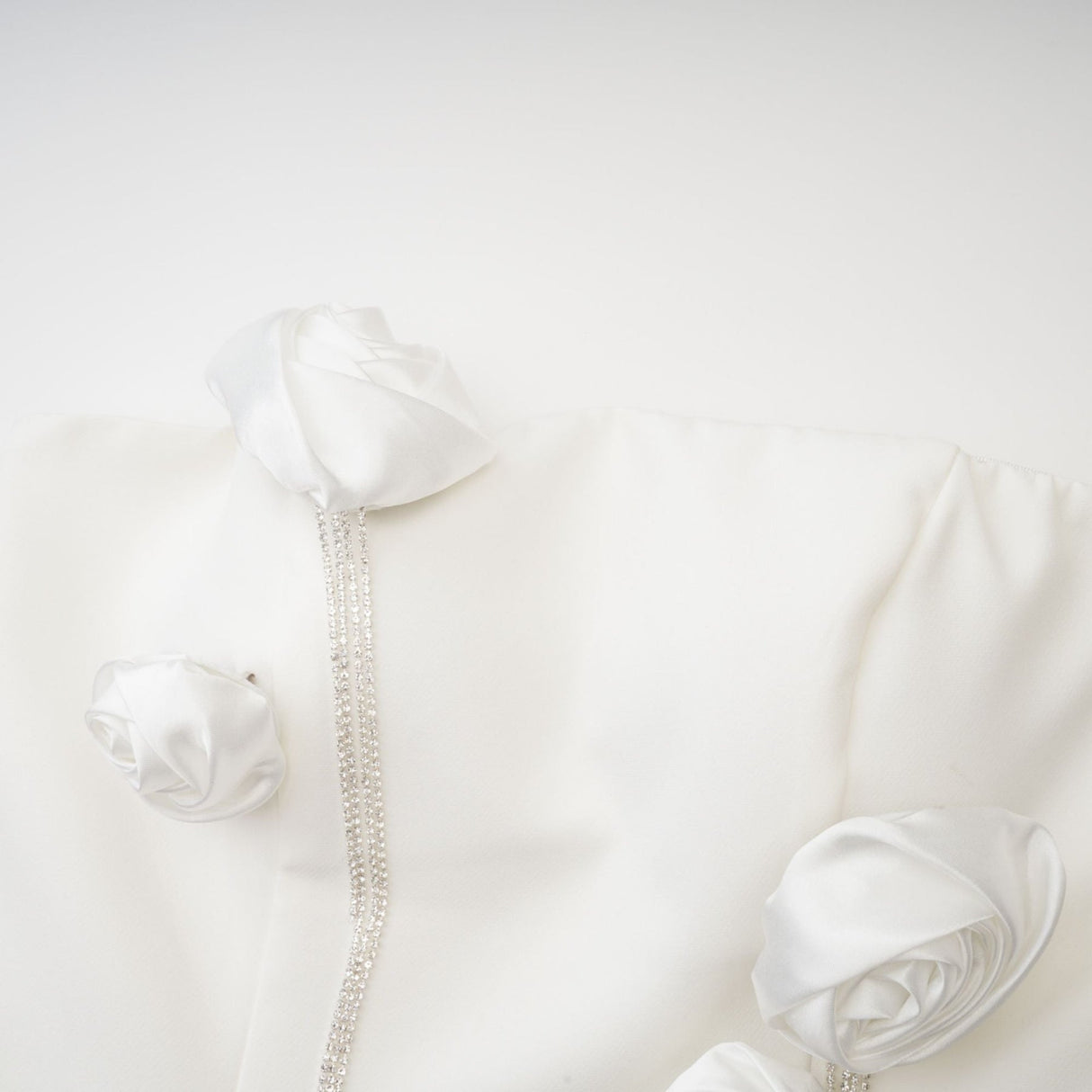 Rory Mini Dress White Flower Crystal Embellished