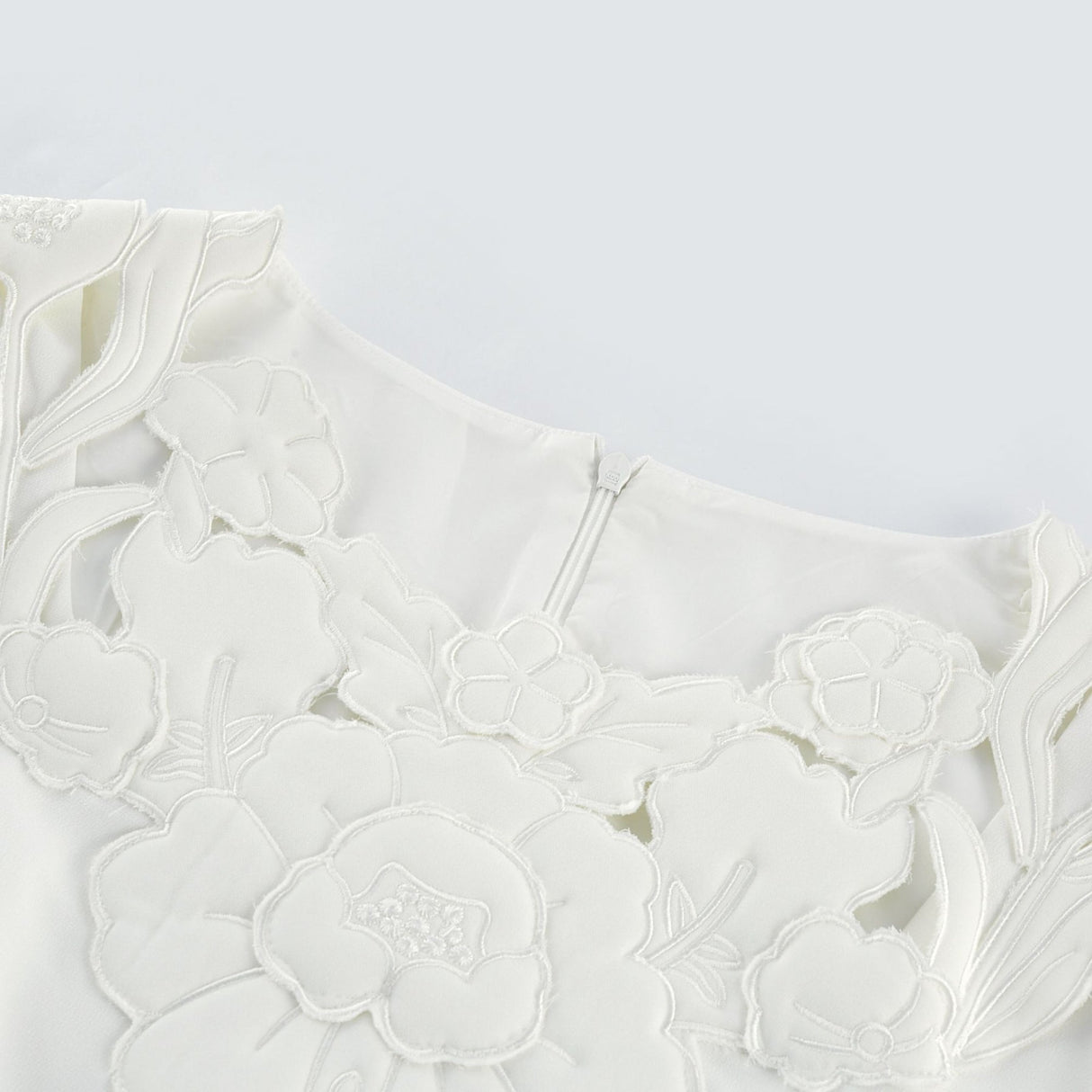 Rosalba Floral Midi Dress Long Sleeve High Waist A - Line Cut Out Design