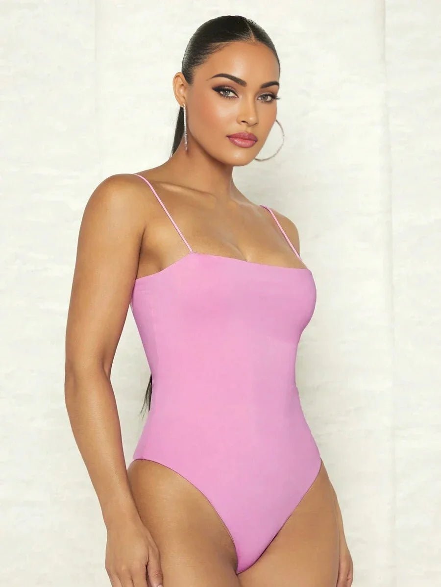 Rosanna Bodysuit - High Stretch Fabric Elasticity - Backless - Slim Fit Type - Sleeveless Length - Casual Style - Premium Quality - Modern Look