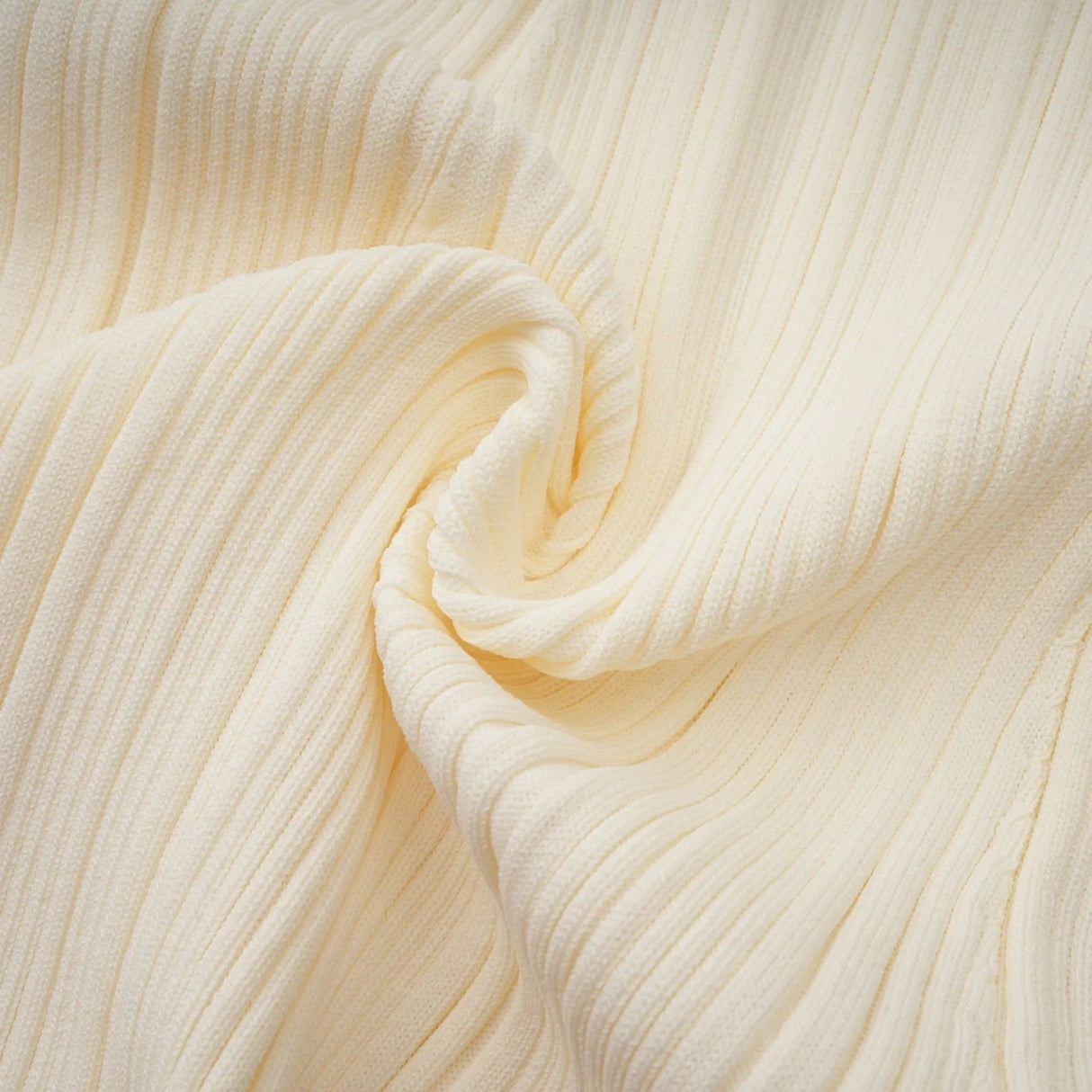 Rose Midi Dress Neutrals Ribbed - Knit Flared Pockets Button - Front & V - Neck