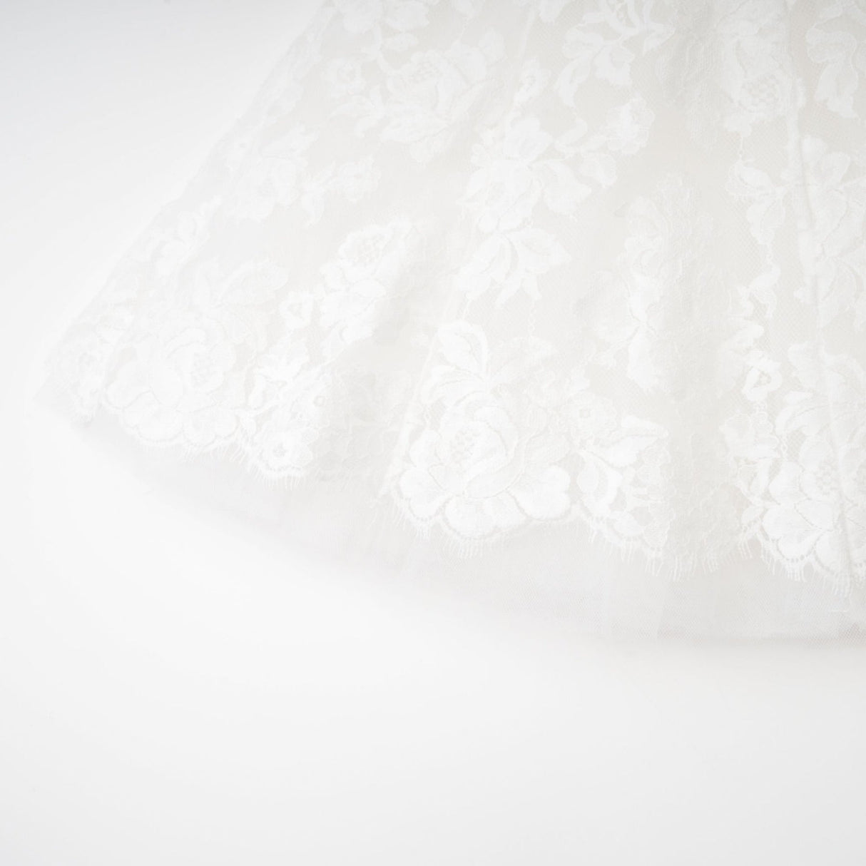 Rosetta Dress White Guipure Lace Tulle Skirt Bowknot Detailing