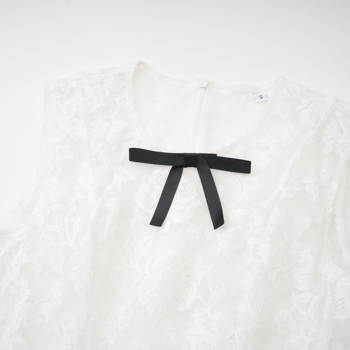 Rosetta Dress White Guipure Lace Tulle Skirt Bowknot Detailing