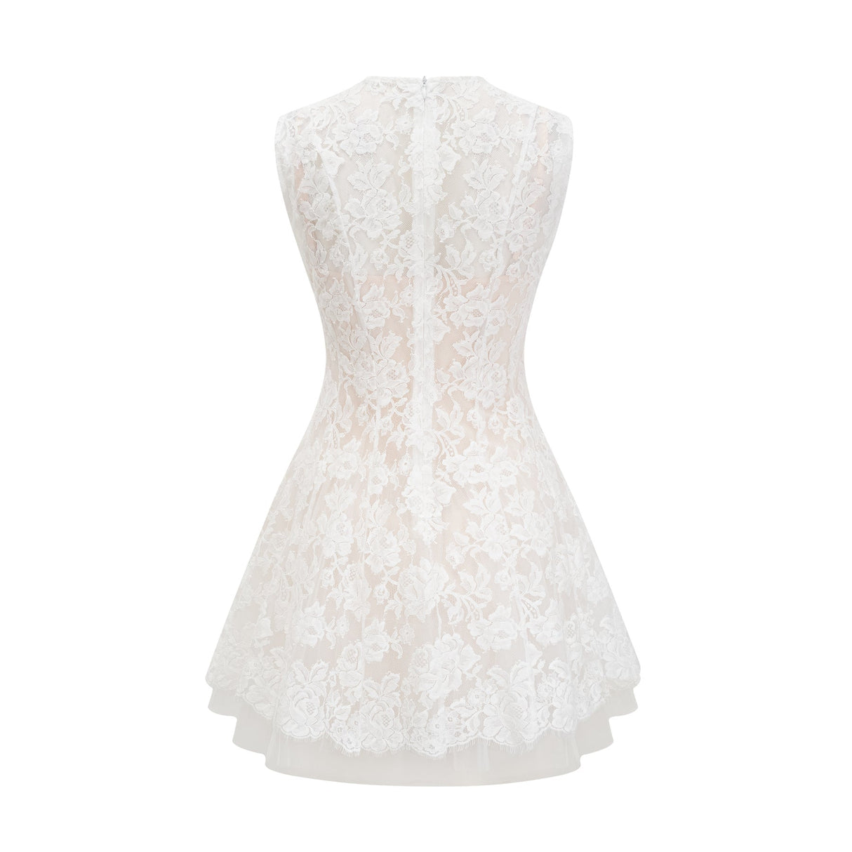 Rosetta Dress White Guipure Lace Tulle Skirt Bowknot Detailing