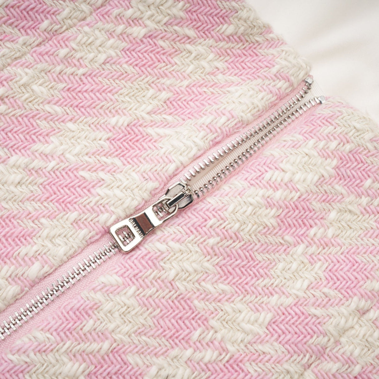 Rowan Mini Dress Pink Halterneck with Faux Pearl Embellishment