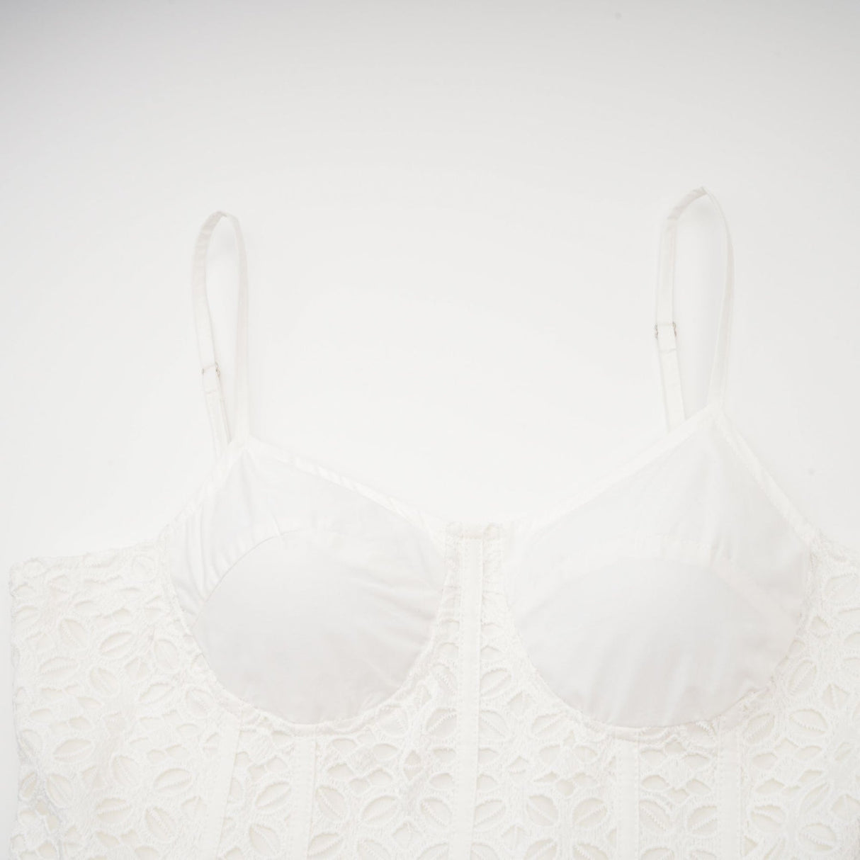 Rylan Midi Dress White Cut Out Belted Spaghetti Straps